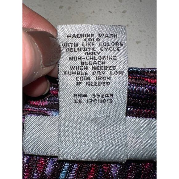 Catherine’s Open Front Cardigan Multicolor Purple Blue Textured Lightweight 3X - Picture 5 of 7